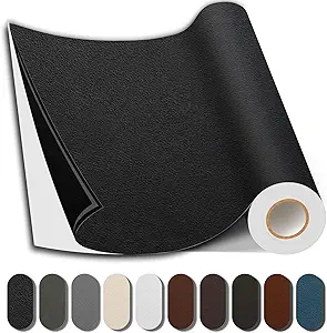 Leather Repair Patch 17×79 Inch – Self-Adhesive Waterproof Vinyl Patch for Furniture, Sofa & DIY Fixes (Black)