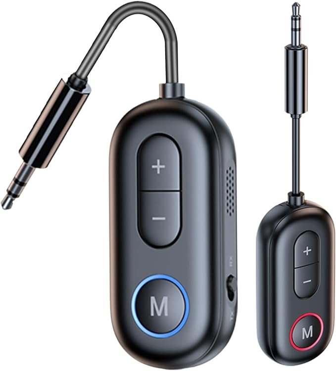 Bluetooth 5.4 Transmitter & Receiver 2-in-1 – Wireless Audio Adapter with 3.5mm Jack for TV, Car, Airplane & Headphones