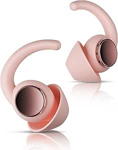 Reusable Noise Cancelling Ear Plugs – 30dB Hearing Protection for Sleep, Travel, Study & Concerts with Storage Case (2 Pairs, Deep Pink)