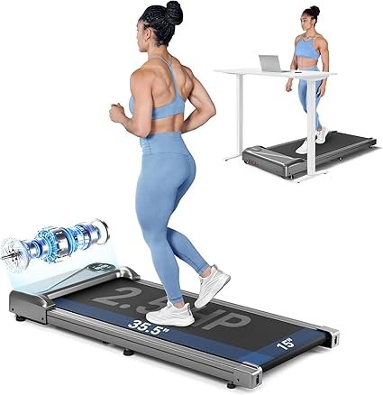 THERUN Under Desk Walking Pad Treadmill – Compact Home & Office Fitness
