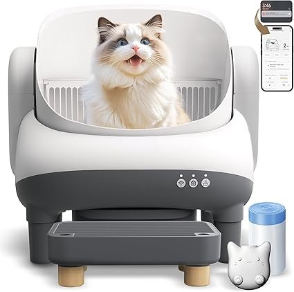 MeowWhimsy S7 Pro Automatic Self-Cleaning Litter Box – Smart, Quiet & Odor-Free Cat Care