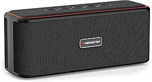 Monster Shock Plus Portable Bluetooth Speaker – 30W Deep Bass, 15H Playtime & IPX6 Waterproof Gift for Music Lovers
