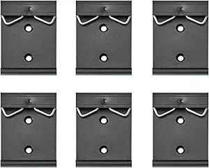 DIN Rail Mount Bracket Clips – 6 Pack Aluminum Alloy 35mm Universal Mounting Clips for Ethernet Switch & Devices