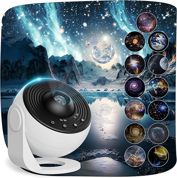 Planetarium Projector Pro 2025 – 13-in-1 Galaxy Star Projector with HD Nebula Light, 360° Rotation & Timer for Bedroom Décor
