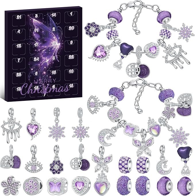 24-Day Bracelet Advent Calendar for Women – DIY Jewellery Gift for Christmas 2024